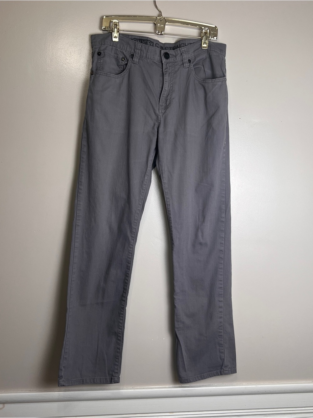 RSQ Mens Jeans New York Slim Straight Mens 32x32 Gray Stretch, GUC